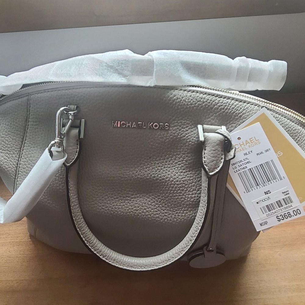 NWT - Michael Kors Riley - Leather Satchel Handbag